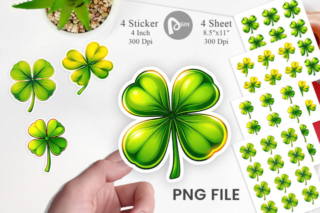 Lucky Clover Sticker Sublimation artnoy 