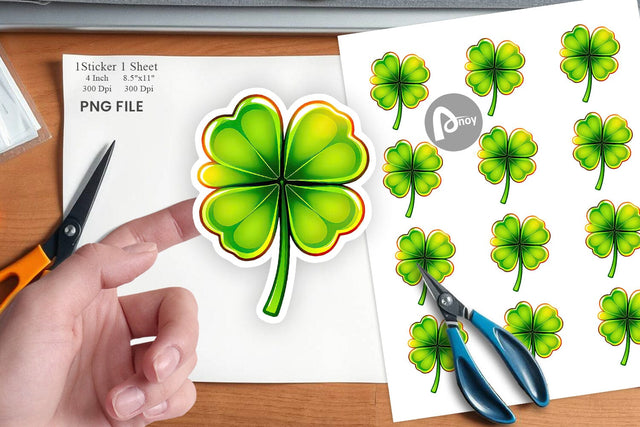 Lucky Clover Sticker Sublimation artnoy 