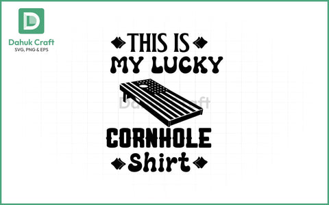 Lucky Cornhole Shirt SVG – Game Day Lucky Cornhole Shirt SVG PNG & EPS V43 SVG dahukdesign 