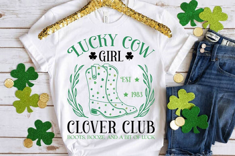 Lucky Cowgirl Clover Club SVG Design SVG Regulrcrative 
