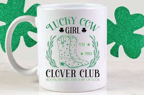 Lucky Cowgirl Clover Club SVG Design SVG Regulrcrative 
