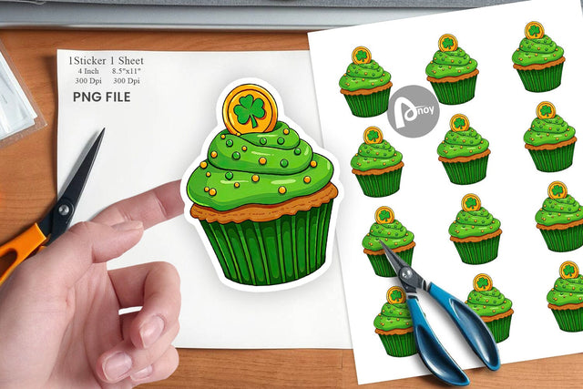 Lucky Cupcake Sticker Sublimation artnoy 