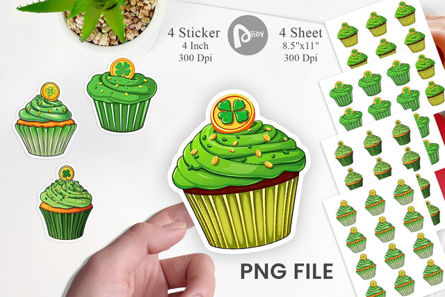 Lucky Cupcake Sticker Sublimation artnoy 