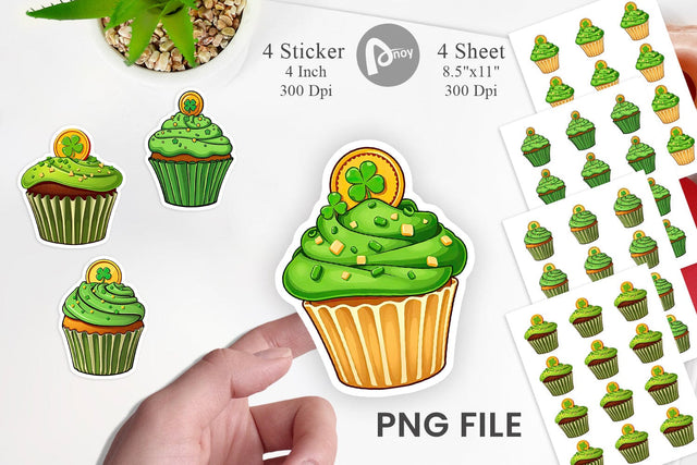 Lucky Cupcake Sticker Sublimation artnoy 