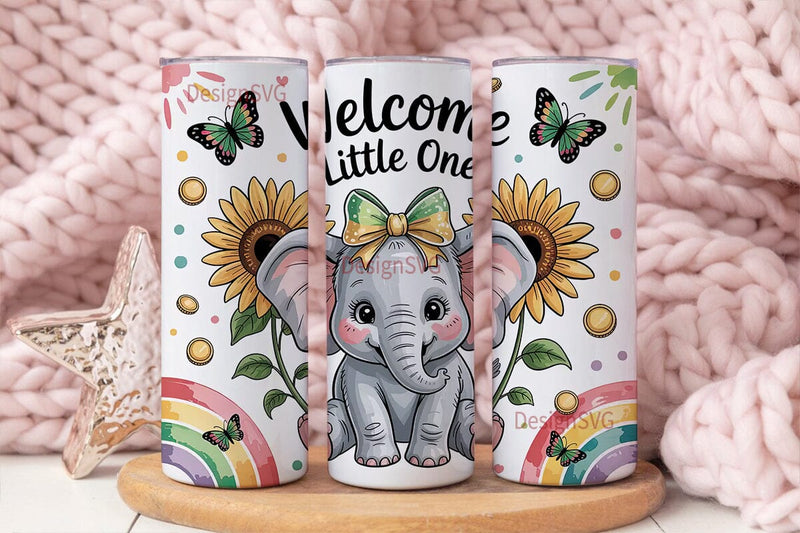 Lucky Elephant St. Patrick's Tumbler Sublimation DesignSVG 
