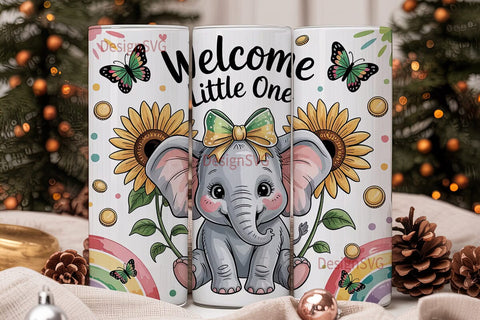 Lucky Elephant St. Patrick's Tumbler Sublimation DesignSVG 