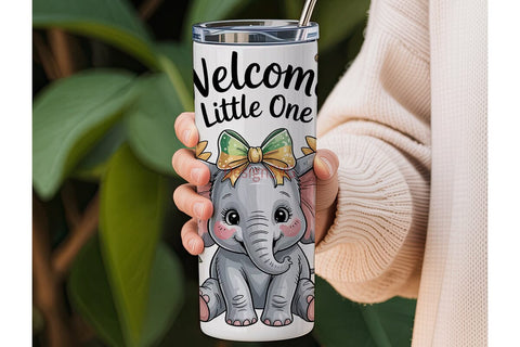 Lucky Elephant St. Patrick's Tumbler Sublimation DesignSVG 