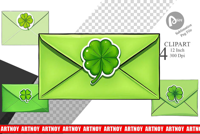 Lucky Envelope Clipart Sublimation artnoy 