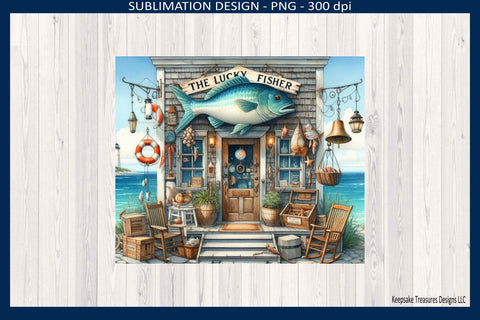 Lucky Fisher 20oz Straight Tumbler Wrap, Sublimation Png Design, Digital Download Sublimation Keepsake Treasures Designs LLC. 