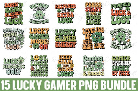 Lucky Gamer PNG Bundle SVG Svgcraft 