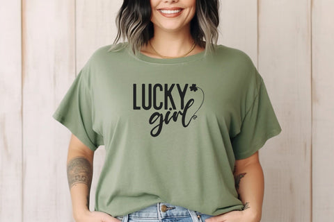 Lucky Girl Svg Png Files for St Patricks Day, Lucky Svg, Irish Svg, Mama Svg, St Patricks Day Svg, st patricks day shirts, St Paddys Day Svg SVG DesignDestine 