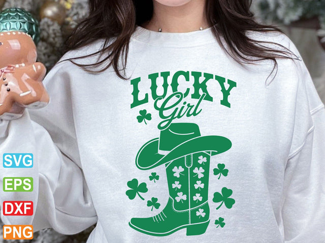 Lucky Girl SVG PNG, Shamrock Svg, Lucky Mama Svg SVG artprintfile 