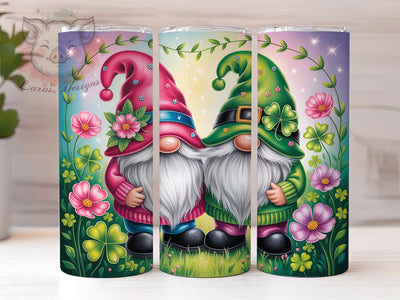 Lucky Gnome Shamrock Tumbler, St. Patrick’s Tumbler, Stylish 20oz Wrap, Sublimation Design, Trendy Gift Idea, Irish Gnome Wrap, Lucky Shamrock Tumbler Sublimation Lara' s Designs 