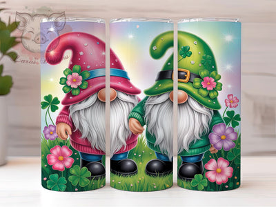 Lucky Gnome Shamrock Tumbler, St. Patrick’s Tumbler, Stylish 20oz Wrap, Sublimation Design, Trendy Gift Idea, Irish Gnome Wrap, Lucky Shamrock Tumbler Sublimation Lara' s Designs 