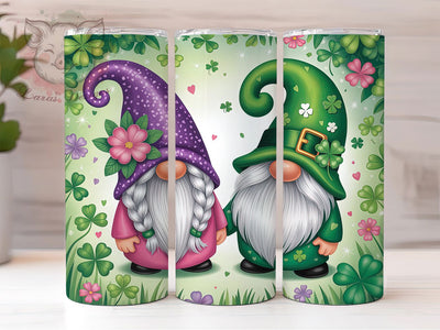 Lucky Gnome Shamrock Tumbler, St. Patrick’s Tumbler, Stylish 20oz Wrap, Sublimation Design, Trendy Gift Idea, Irish Gnome Wrap, Lucky Shamrock Tumbler Sublimation Lara' s Designs 