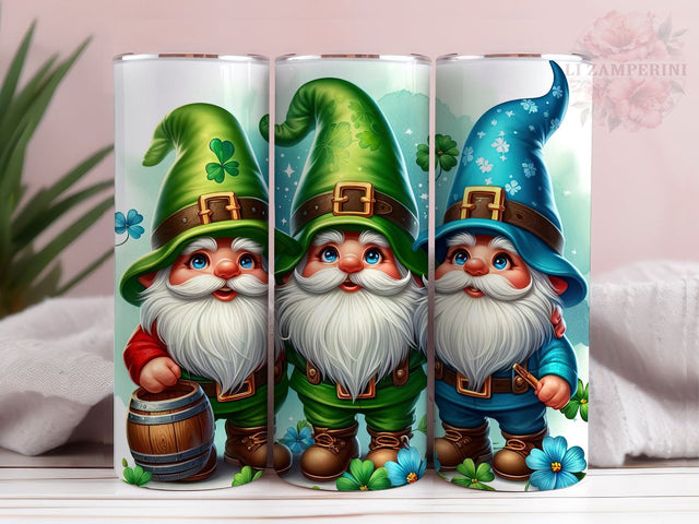 Lucky Gnomes 20oz Skinny Straight Tumbler Wrap, St.Patrick's Day Tumbler Design, Straight & Tapered Tumbler Wrap, Instant Digital Download Sublimation Li Zamperini 