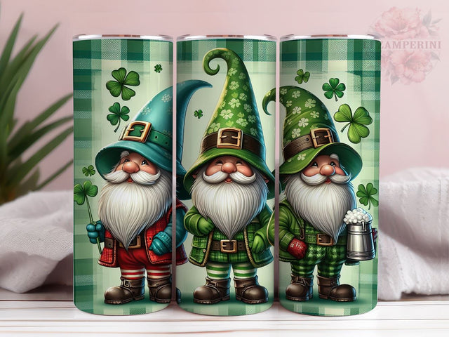 Lucky Gnomes 20oz Skinny Straight Tumbler Wrap, St.Patrick's Day Tumbler Design, Straight & Tapered Tumbler Wrap, Instant Digital Download Sublimation Li Zamperini 