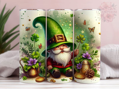 Lucky Gnomes 20oz Skinny Straight Tumbler Wrap, St.Patrick's Day Tumbler Design, Straight & Tapered Tumbler Wrap, Instant Digital Download Sublimation Li Zamperini 
