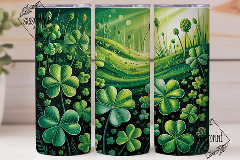 Lucky Green Clover Forest 20oz Tumbler Sublimation sassyprint 