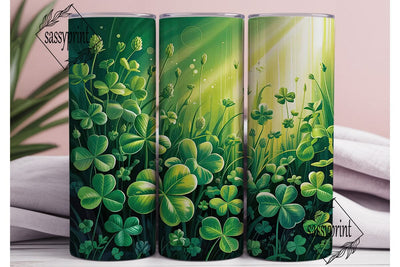 Lucky Green Clover Forest 20oz Tumbler Sublimation sassyprint 