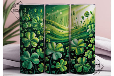 Lucky Green Clover Forest 20oz Tumbler Sublimation sassyprint 