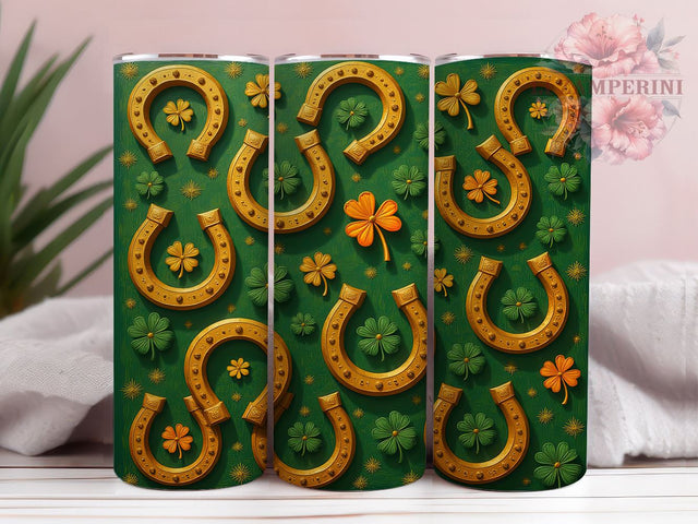 Lucky Horseshoe 20oz Tumbler, Horseshoe Tumbler Wrap, 20oz Tumbler Sublimation, Lucky Horseshoe Design, Irish Tumbler Design, Good Luck Tumbler, St Patricks Day Gift Sublimation Li Zamperini 