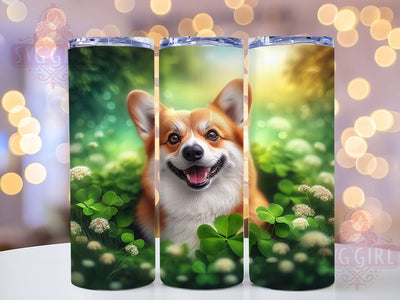 Lucky Irish Corgi Tumbler, St. Patrick’s Tumbler, Stylish 20oz Wrap, Sublimation Design, Trendy Gift Idea, Irish Corgi Wrap, Lucky Dog Tumbler Sublimation SvggirlplusArt 