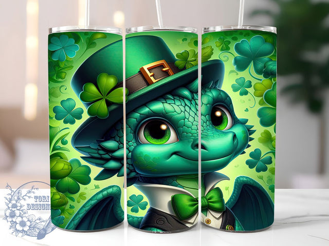 Lucky Irish Dragon Tumbler, St. Patrick’s Tumbler, Stylish 20oz Wrap, Sublimation Design, Trendy Gift Idea, Irish Dragon Wrap, Lucky Shamrock Tumbler Sublimation ToriDesigns 