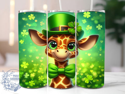 Lucky Irish Giraffe Tumbler, St. Patrick’s Tumbler, Stylish 20oz Wrap, Sublimation Design, Trendy Gift Idea, Irish Giraffe Wrap, Lucky Shamrock Tumbler Sublimation ToriDesigns 
