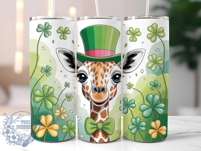 Lucky Irish Giraffe Tumbler, St. Patrick’s Tumbler, Stylish 20oz Wrap, Sublimation Design, Trendy Gift Idea, Irish Giraffe Wrap, Lucky Shamrock Tumbler Sublimation ToriDesigns 