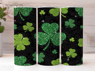 Lucky Irish Shamrock Tumbler, St. Patrick’s Tumbler, Stylish 20oz Wrap, Sublimation Design, Trendy Gift Idea, Irish Shamrock Wrap, Lucky Clover Tumbler Sublimation Lara' s Designs 