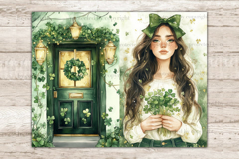 Lucky Junk Journal Pages | St. Patricks Day Printable SVG GlamArtZhanna 