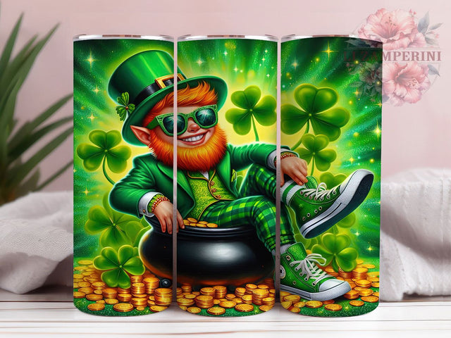 Lucky Leprechaun Shamrock Tumbler, Lucky Shamrock Tumbler, Stylish 20oz Wrap, Sublimation Design, Trendy Gift Idea, Irish Leprechaun Wrap, St. Patrick’s Lucky Tumbler Sublimation Li Zamperini 