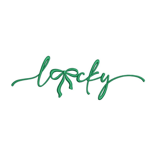 Lucky Machine Embroidery Design St. Patricks Day Embroidery Coquette Bow Digital File 6 sizes Instant Download Embroidery/Applique DESIGNS Nino Nadaraia 