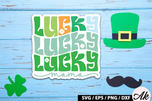 Lucky mama Retro Stickers SVG akazaddesign 