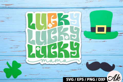 Lucky mama Retro Stickers SVG akazaddesign 
