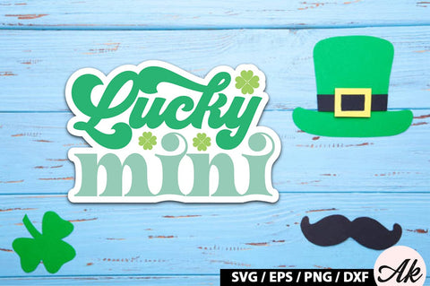 Lucky mini Retro Stickers SVG akazaddesign 