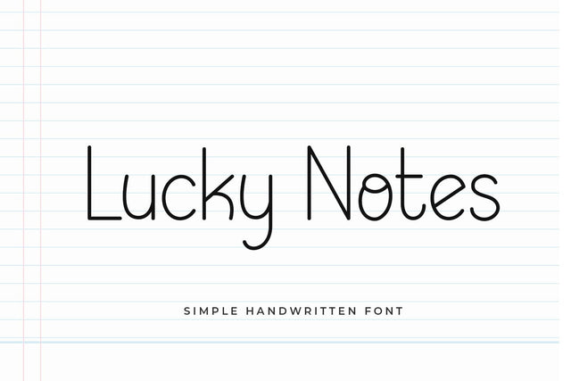 Lucky Notes Font Abo Daniel Studio 