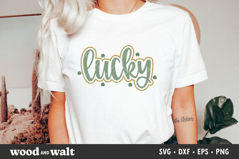 Lucky Outline SVG | St. Patrick's Day Shirt Cut File SVG Wood And Walt 