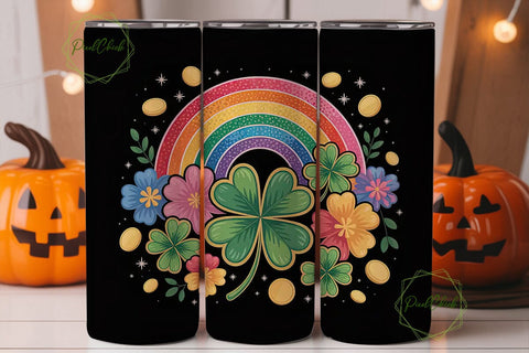 Lucky Rainbow Tumbler Wrap Sublimation PixelChick 