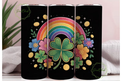 Lucky Rainbow Tumbler Wrap Sublimation PixelChick 