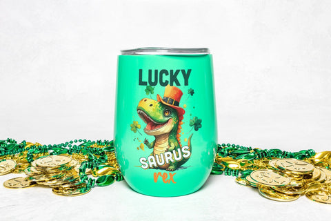 Lucky Saurus Rex, St. Patrick's Day Sublimation Sublimation CraftLabSVG 