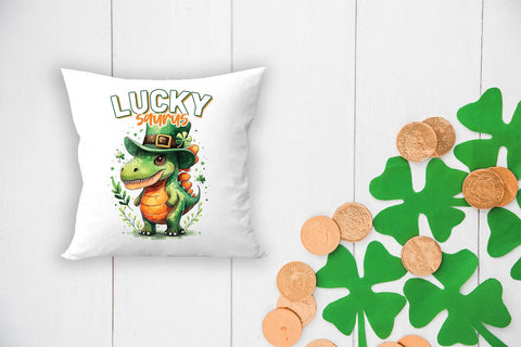 Lucky Saurus | St. Patrick's Day Sublimation Sublimation CraftLabSVG 