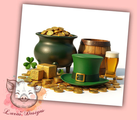 Lucky Shamrock 20oz Tumbler, Shamrock Tumbler Wrap, 20oz Tumbler Sublimation, Lucky Shamrock Design, Irish Tumbler Design, Green Tumbler Wrap, St Patricks Day Gift Sublimation Lara' s Designs 