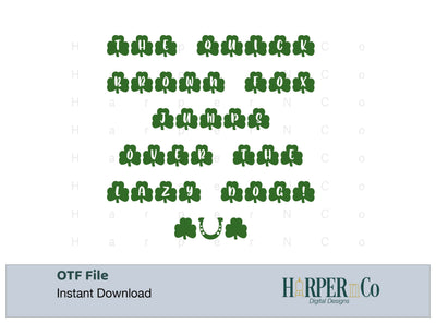 Lucky Shamrock Font, Dingbats Font HarperNCo 