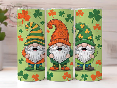Lucky Shamrock Gnome Tumbler, Lucky Gnome Tumbler, Stylish 20oz Wrap, Sublimation Design, Trendy Gift Idea, Festive Shamrock Wrap, St Patrick’s Lucky Tumbler Sublimation Lara' s Designs 
