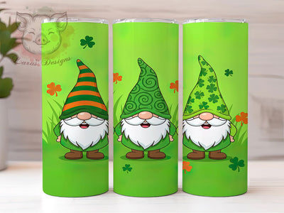 Lucky Shamrock Gnome Tumbler, Lucky Gnome Tumbler, Stylish 20oz Wrap, Sublimation Design, Trendy Gift Idea, Festive Shamrock Wrap, St Patrick’s Lucky Tumbler Sublimation Lara' s Designs 