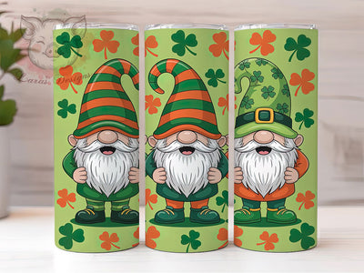 Lucky Shamrock Gnome Tumbler, Lucky Gnome Tumbler, Stylish 20oz Wrap, Sublimation Design, Trendy Gift Idea, Festive Shamrock Wrap, St Patrick’s Lucky Tumbler Sublimation Lara' s Designs 