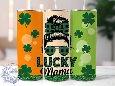 Lucky Shamrock Mama Tumbler, St. Patrick’s Tumbler, Stylish 20oz Wrap, Sublimation Design, Trendy Gift Idea, Irish Mama Wrap, Shamrock Lucky Tumbler Sublimation ToriDesigns 