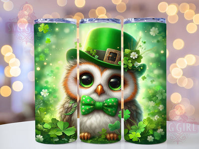 Lucky Shamrock Owl Tumbler, Lucky Owl Tumbler, Stylish 20oz Wrap, Sublimation Design, Trendy Gift Idea, Irish Owl Wrap, Shamrock Owl Tumbler Sublimation SvggirlplusArt 